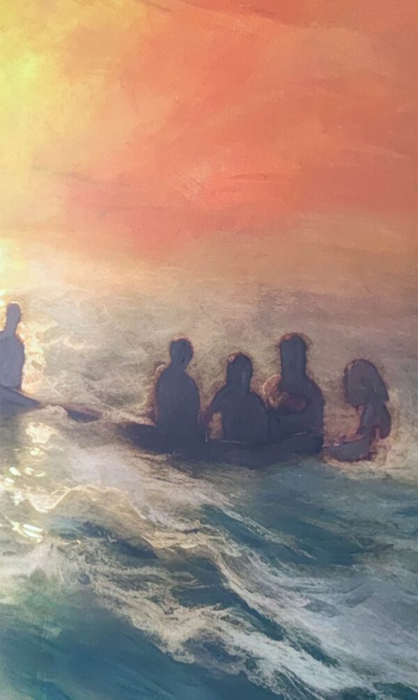 Sehnsucht Der Sonne entgegen Leinwandbild Original Gemälde 100x75 cm