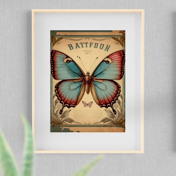 3er Set Vintage Schmetterlinge Adolphe Millot Stil