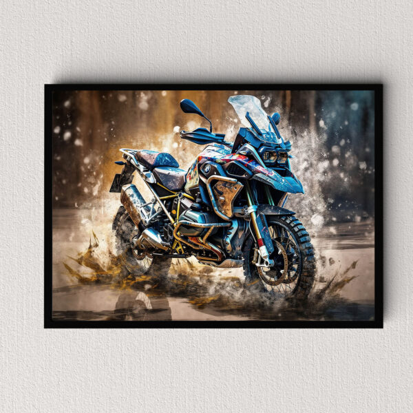 BMW R 1250 GS Motorrad Poster, Leinwandbild oder Bild mit Rahmen