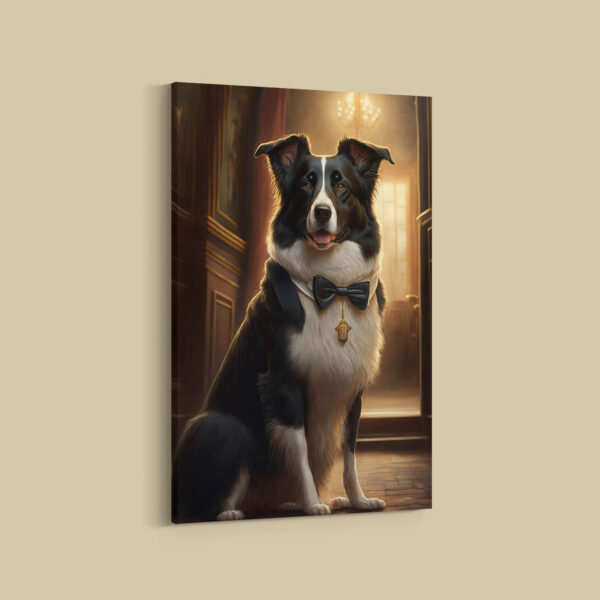 Border Collie Hundebilder Leinwandbilder Porträt Lustige Bilder für Wanddekoration