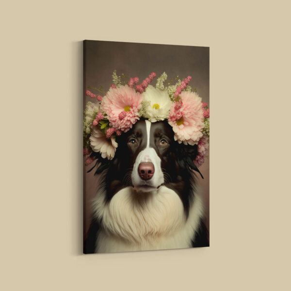 Border Collie Hundebilder Leinwandbilder Porträt Lustige Bilder für Wanddekoration
