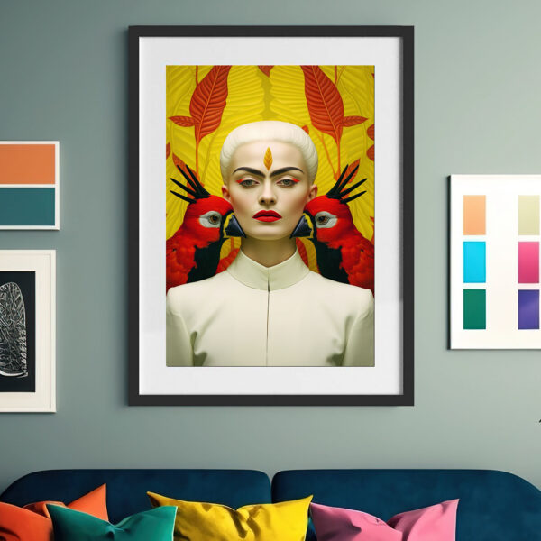 F. Kahlo Futuristisch Moderne Pop Art Porträt Kunst Bilder