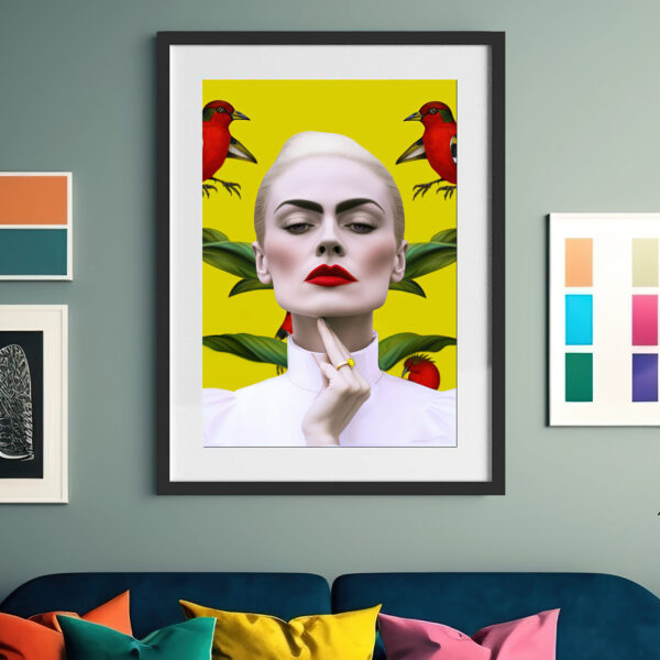 F. Kahlo Futuristisch Moderne Pop Art Porträt Kunst Bilder