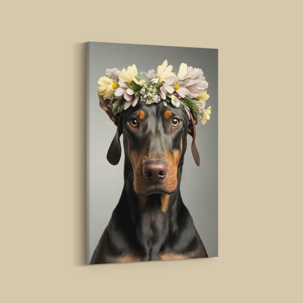 Dobermann Hundebilder Leinwandbilder Porträt Lustige Bilder für Wanddekoration
