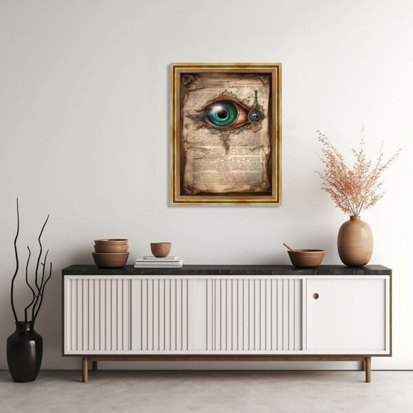 Das Auge des Betrachters Kunstdruck Leinwandbild mit Rahmen
