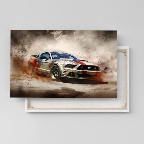 Ford Mustang Auto Poster, Leinwandbild oder Bild mit Rahmen