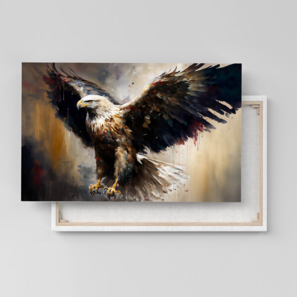 Bild mit Adler in der Luft Gemälde als Kunstdruck Leinwandbild für Wohnzimmer Schlafzimmer Büro