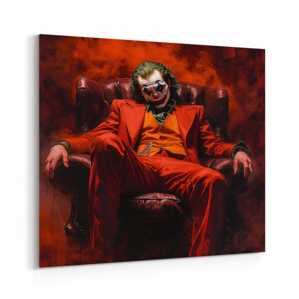 Joker mit bösem Blick Comic Figur- Leinwandbild Wanddekoration