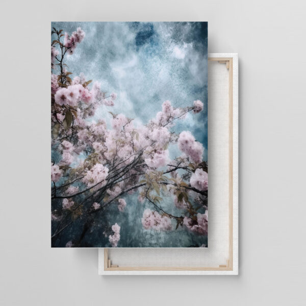 Kirschblütenbaum im Frühjahr als Poster, Leinwandbild Bild mit Rahmen