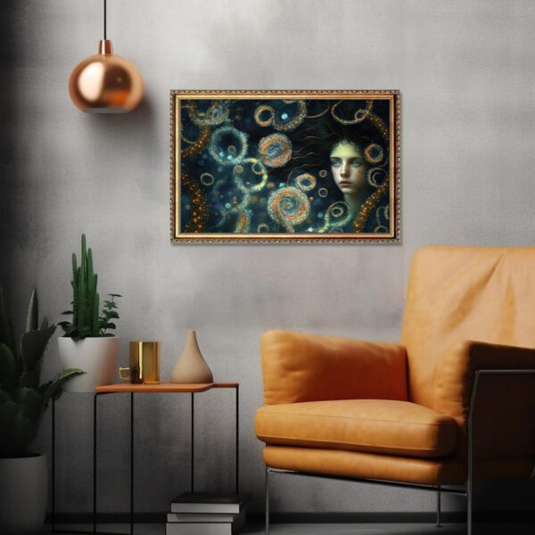Traumbild eines jungen Mädchens Kunstdruck Leinwandbild mit Rahmen