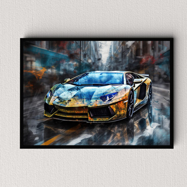 Lamborghini Aventador Auto Poster, Leinwandbild oder Bild mit Rahmen