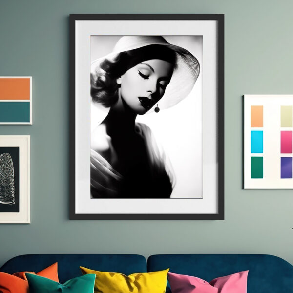 Marilyn Monroe Porträtbilder Schwarz Weiß Kunstdruck auch mit Rahmen