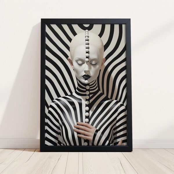 Kreative Modefotografie Feminismus Kunstdruck Bild mit Rahmen aus Holz