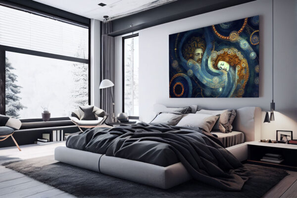 I have a dream Limitierte Auflage Kunstdruck auf Leinwand dekoratives Bild für Schlafzimmer Gustav Klimt Stil