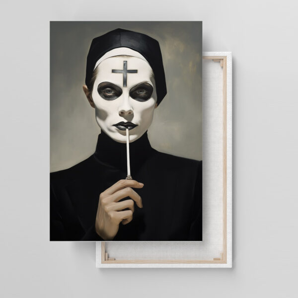 Nonne provocatrice - Leinwandbild oder Fotoposter zum Einrahmen Wanddekoration