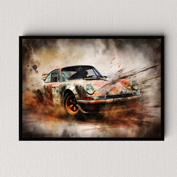 Porsche 911 Auto Poster, Leinwandbild oder Bild mit Rahmen
