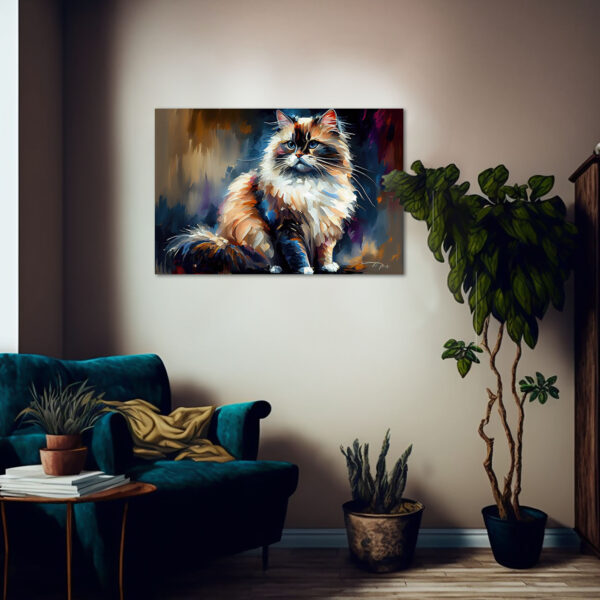 Ragdoll Katze Gemälde Kunstdruck Leinwandbild
