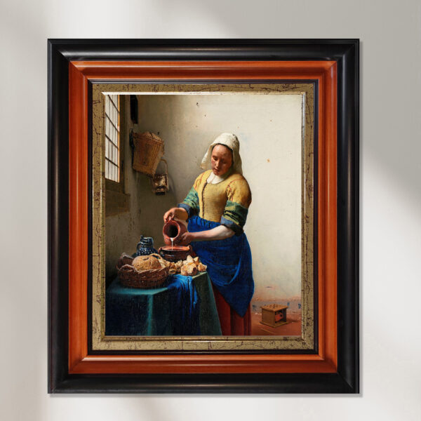 Die Milchmagd Johannes Vermeer Kunstdruck mit einzigartigem Rahmen