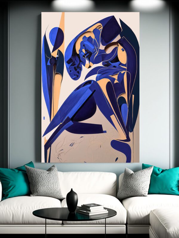 Blauer Akt Leinwandbild bis 120 x 80 cm