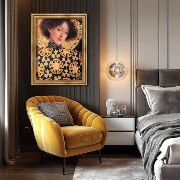 Gustav Klimt Heilige mit Chirubim Leinwand Bild mit Goldrahmen