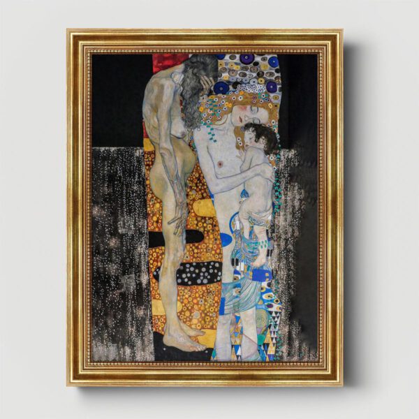 Gustav Klimt Die drei Lebensalter Leinwand Bild mit Goldrahmen