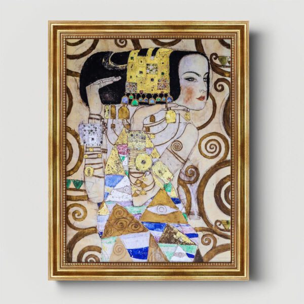 Gustav Klimt Ikonisches Werk Leinwand Bild mit Goldrahmen