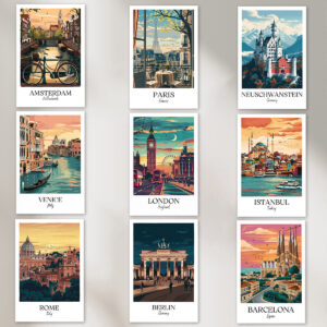 Europa Städte Reise Poster Fotoposter als moderne Wanddekoration